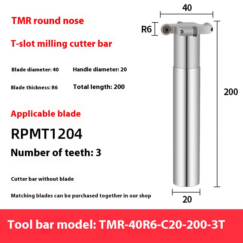 2066-CNC machining center TMR round nose T-slot milling cutter bar arc R2.5R3R4R5R6 slotted side and side cut shank Shandong Denso Pricision Tools Co.,Ltd.
